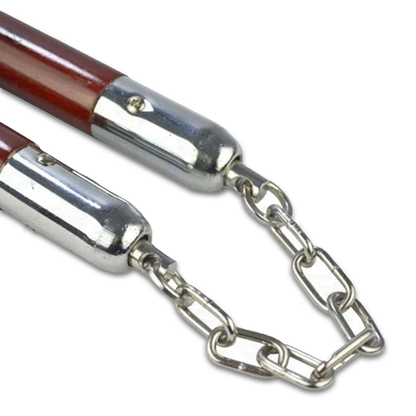 Classic Wooden Nunchuck Chain - 12" - NEW - 18+ Only